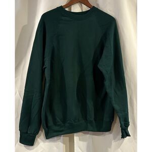 Vintage Lee Mid‎ weight Sweatshirt X-Large USA Made Green Blank